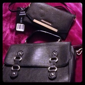 Two black leather purses price is for both